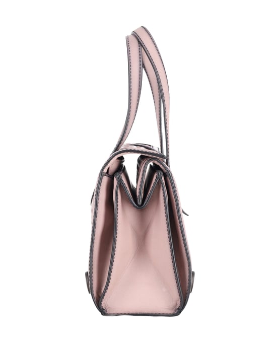 Bottega Veneta Double-Handle Woven Tote Bag in Pink Calfskin Leather - Image 3