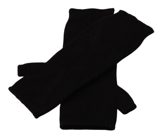 Dolce & Gabbana Women's Black Knitted Fingerless Elbow Length Gloves