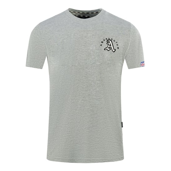 Aquascutum London Embroidered A Logo Grey T-Shirt