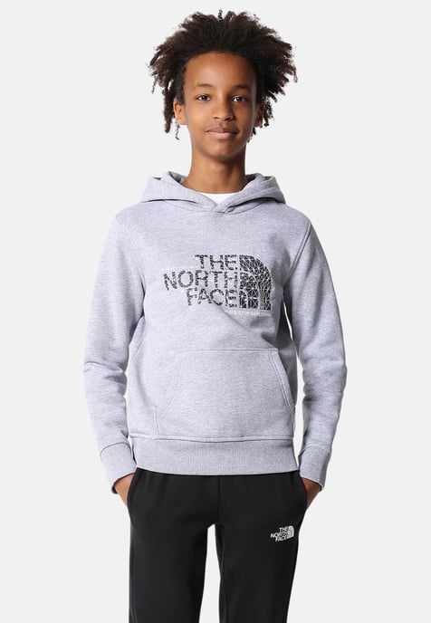 The North Face Kids Drew Peak Overhead Hoodie in Grey - Image 1