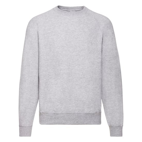 Fruit Of The Loom Heren Raglan Mouwen Belcoro® Sweatshirt (Heather Grijs) - Image 2