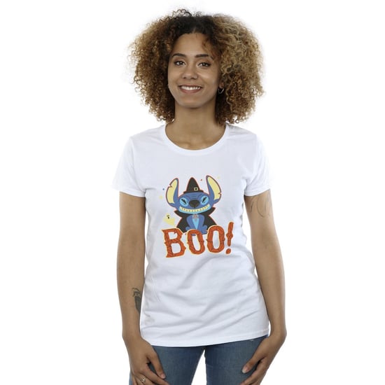 Disney Womens/Ladies Lilo & Stitch Boo! Cotton T-Shirt (White)