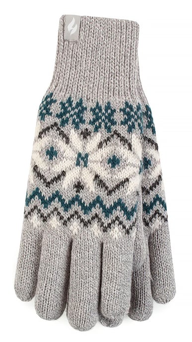 Heat Holders - Ladies Soft Thermal Gloves - Light Grey - Image 1