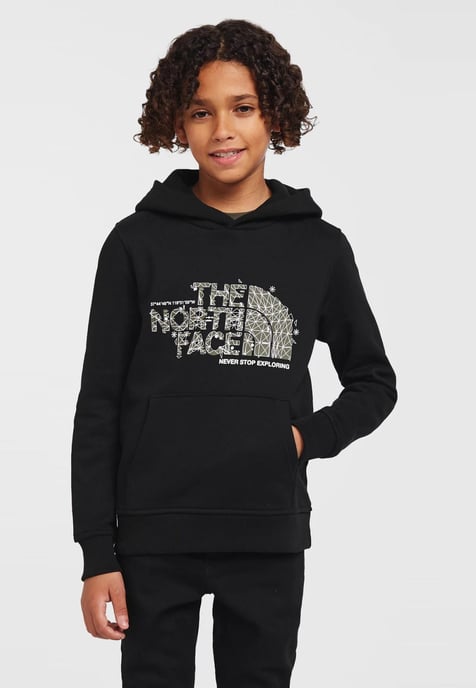 The North Face Kids Drew Peak Overhead Hoodie in Zwart - Image 1