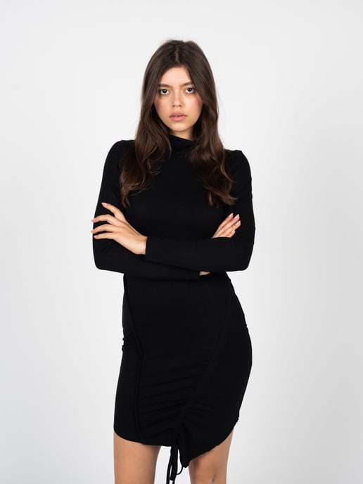 La Haine Inside Us Dress Asymetryczna Woman's Black - Image 3