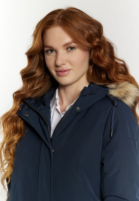 Dreimaster Winterparka met imitatiebont Dames nachtblauw - Image 5