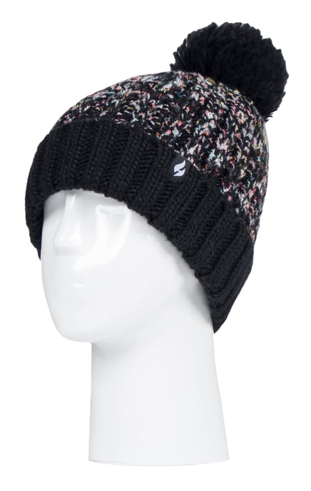 HEAT HOLDERS - Termisk vinterbobblemössa för damer med stor Pom Pom - Image 1