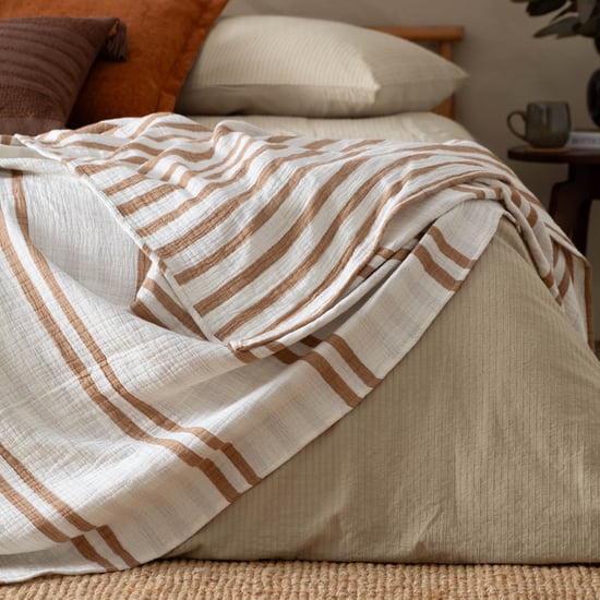 Yard Woven Stripe Cotton Bedspread - Image 1