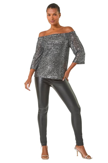 Bardot Sequin Top - Image 2