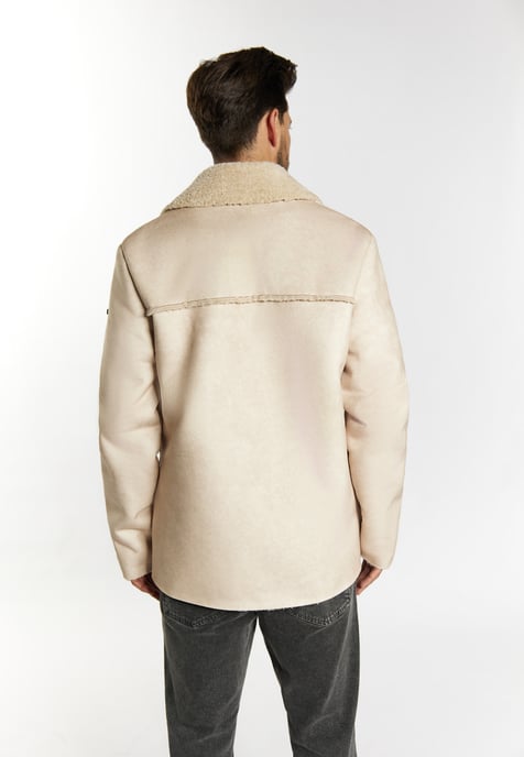 Dreimaster Tussenjas van imitatiebont Heren Crèmebeige - Image 4