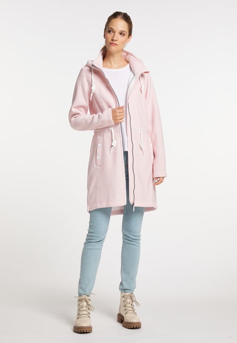ICEBOUND Knitted fleece coat women old pink melange - Image 4