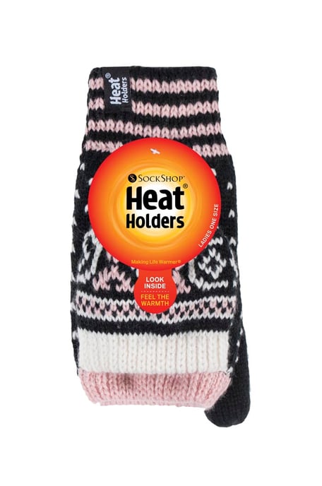 Heat Holders - Fairisle ThermischConverter-handschoenen - Zwart - Image 2