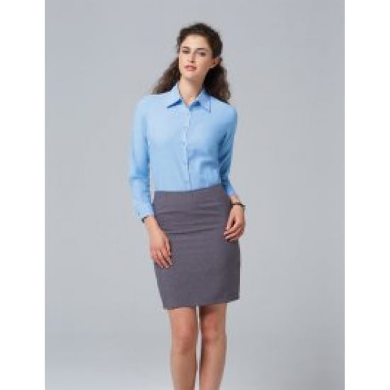 Russell Collectie Dames/Dames Lange Mouw Easy Care Oxford Shirt (Oxford Blauw) - Image 4