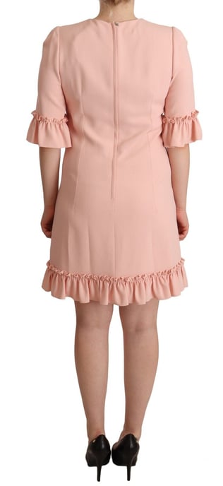 Dolce & Gabbana Kvinnors Rosa Volangärmar Viskos Klänning - Image 6