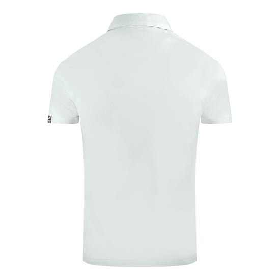 Aquascutum Aldis Crest Chest Logo White Polo Shirt - Image 2