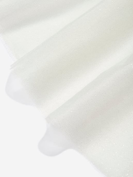Mama Luma Girls Long Tulle Skirt in White