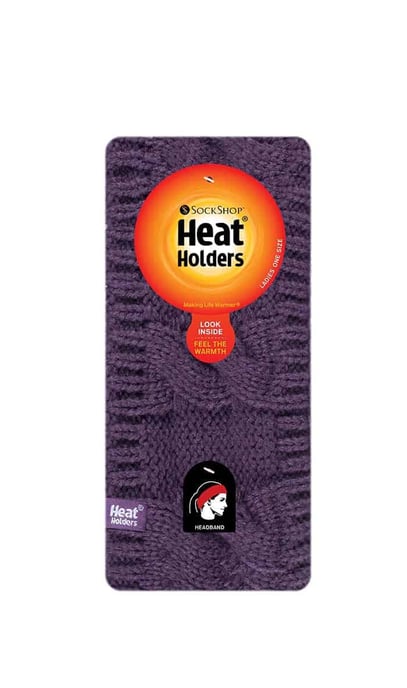 Ladies Cable Knitted Fleece Lined Thermal Winter Ear Warmer Headband - Image 2