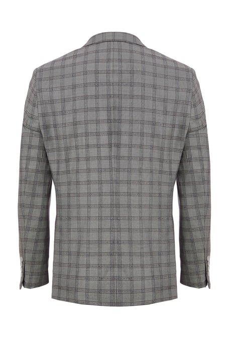 Grey End Check Blazer