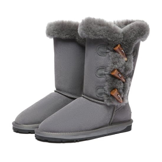 EVER AU Australia Women Ashy Horn Toggle Buttons Tall Boots - Image 4