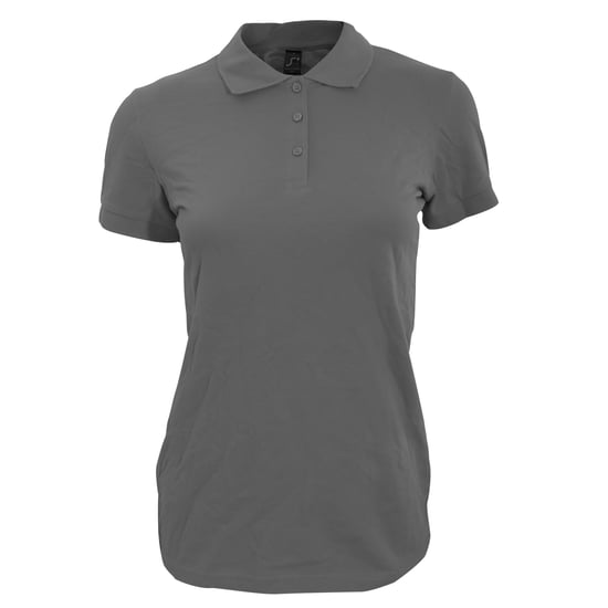 SOLS Dames/dames Perfect Pique Poloshirt met korte mouwen (Donkergrijs) - Image 1