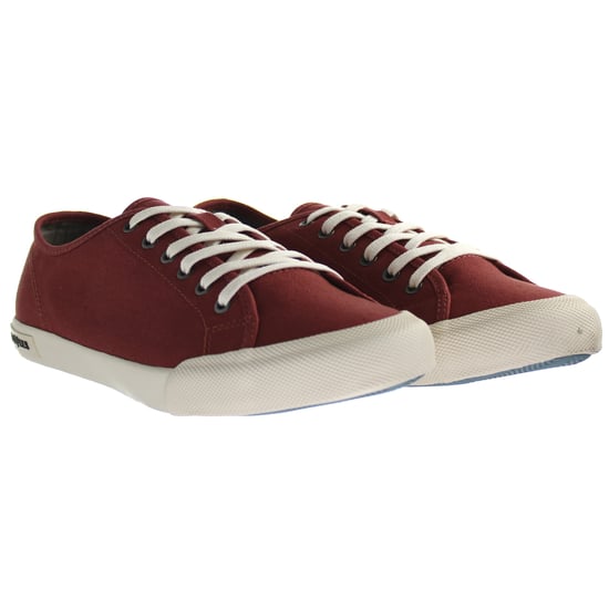 Seavees Monterey Sneaker Standard Red Ochre Cotton Canvas Red Womens Trainers