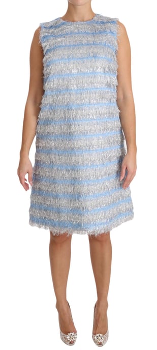Dolce & Gabbana Kvinnors Light Blue Silver Skift Klänning - Image 1