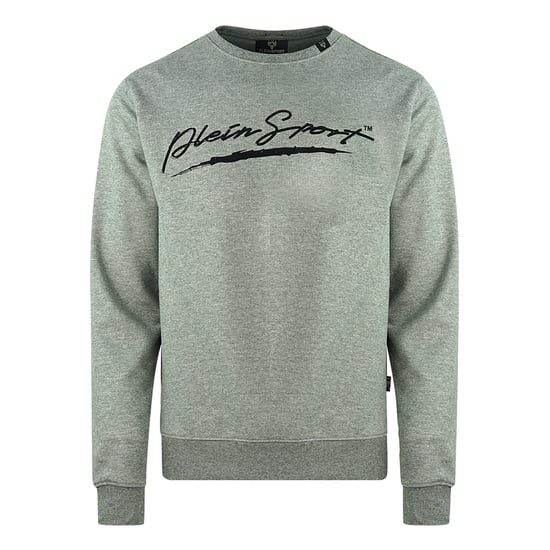 Plein Sport Signature Logo Grijze Trui - Image 1