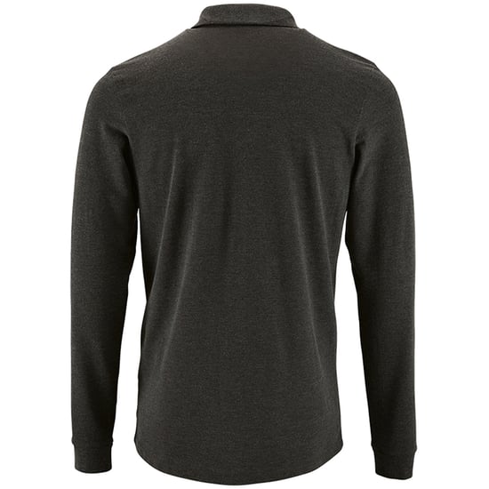 SOLS Heren Perfecte Lange Mouw Pique Polo Shirt (Houtskool mergel) - Image 2