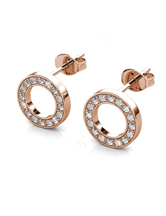 Boucles d'oreilles Ophir - Doré et Cristal - Image 6