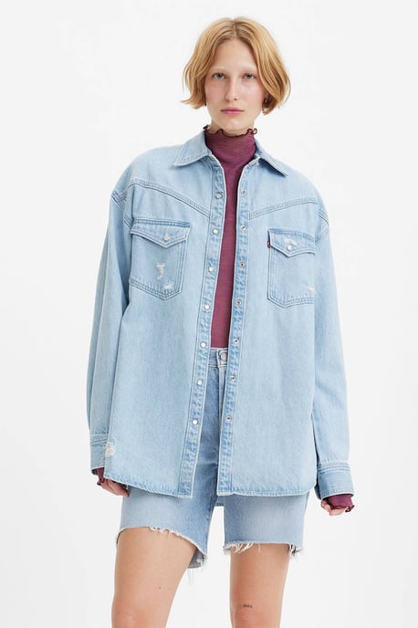 Levi's denim blouse light blue denim