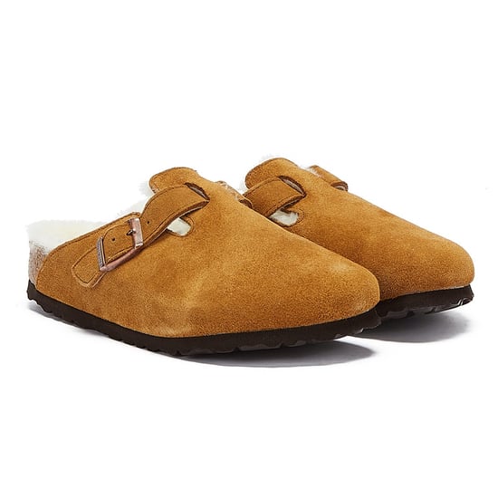 Birkenstock Boston Shearling Mink Slippers - Image 1