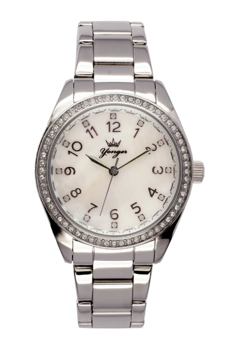 Yonger and Bresson: Silver Stainless Steel Watch