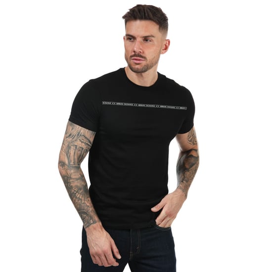 Men's Armani Exchange Logo T-Shirt in Black