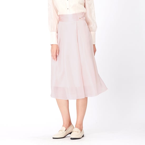 Uitlopende organza en satijnrok - Image 3