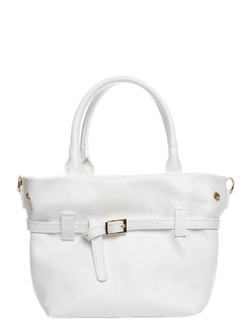 Luisa Vannini Wit Rundleer Tas - Image 6