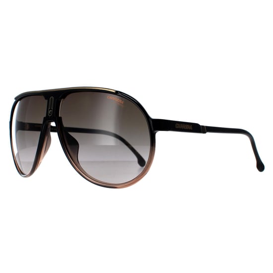 Carrera Aviator Mens Black Brown Shade Brown Gradient Champion 65/N