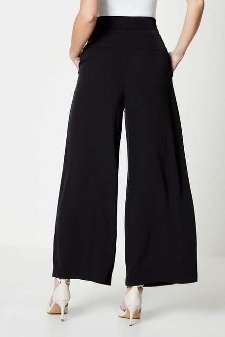 Petite Button Tab Detail Wide Leg Trouser - Image 3