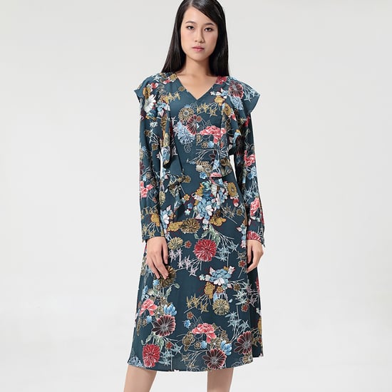 Fit-and-flare bloem-print midi-jurk - Image 1