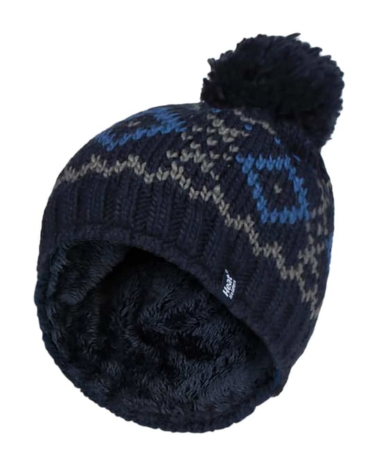 Heat Holders - Beanie Pom Pom-muts voor heren - Marine - Image 1