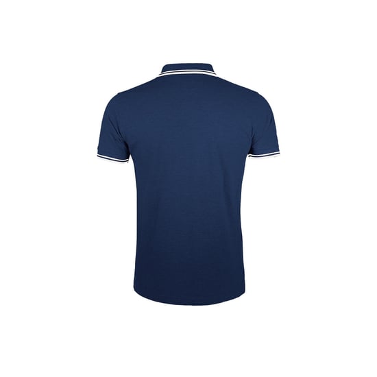 SOLS Mens Pasadena Tipped Short Sleeve Pique Polo Shirt (French Navy/White)