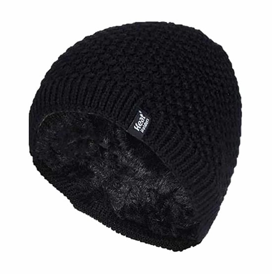 Heat Holders - Ladies Knit Fleece Lined Warm Thermal Beanie Hat - Image 1