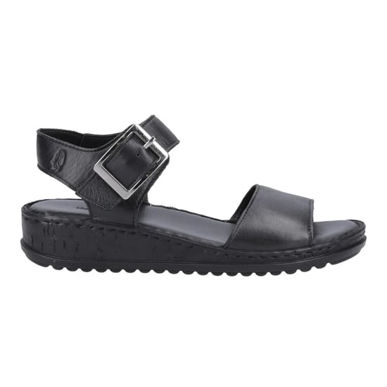 Hush Puppies Womens/Ladies Ellie Leather Wedge Sandals (Black) - Image 1
