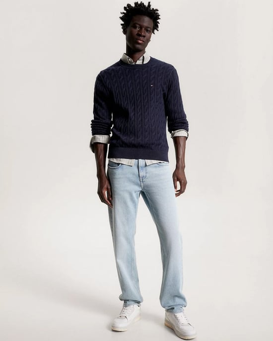 Tommy Hilfiger Classic Cable Mens Crew Jumper - Image 3