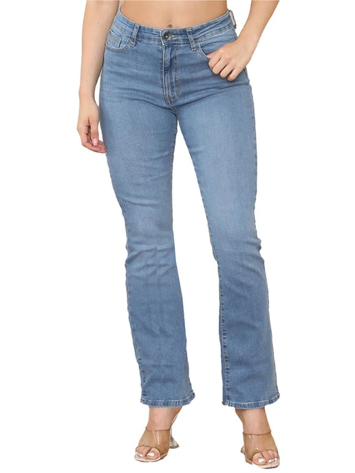 Enzo | Bootcut Jeans för kvinnor - Ljusblå - Image 2
