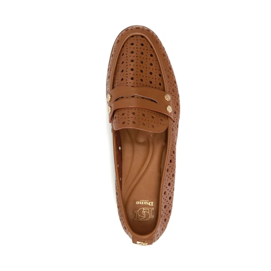 Dune Ladies Glimmered - Laser-Cut-Detail Penny Loafers - Image 4