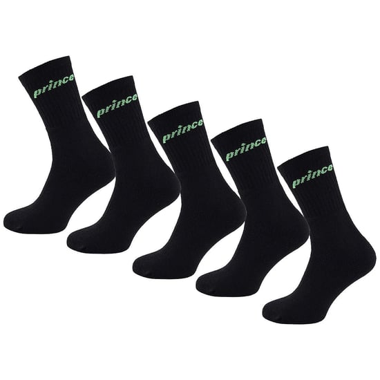 Prince Tennis 5-pack herensokken zwart/groen met kussentjes - Image 1