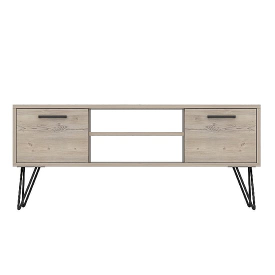 HOMEMANIA Almira TV Stand, in Wood, Black