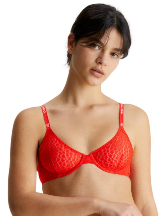 000QF7173E Calvin Klein Lace Unlined Demi Bra