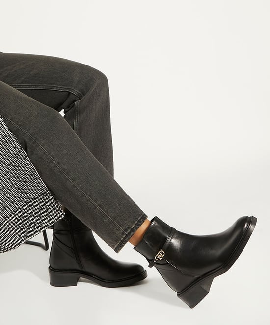 Dune Ladies Praising - Branded-Buckle Casual Ankle Boots