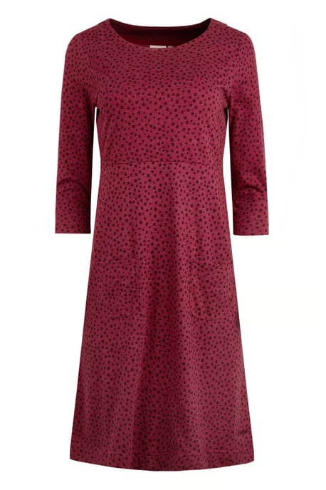 Weird Fish Wine Spot Jersey Dress